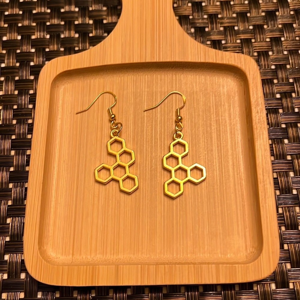 Honeycomb Stylish Dangle Earrings